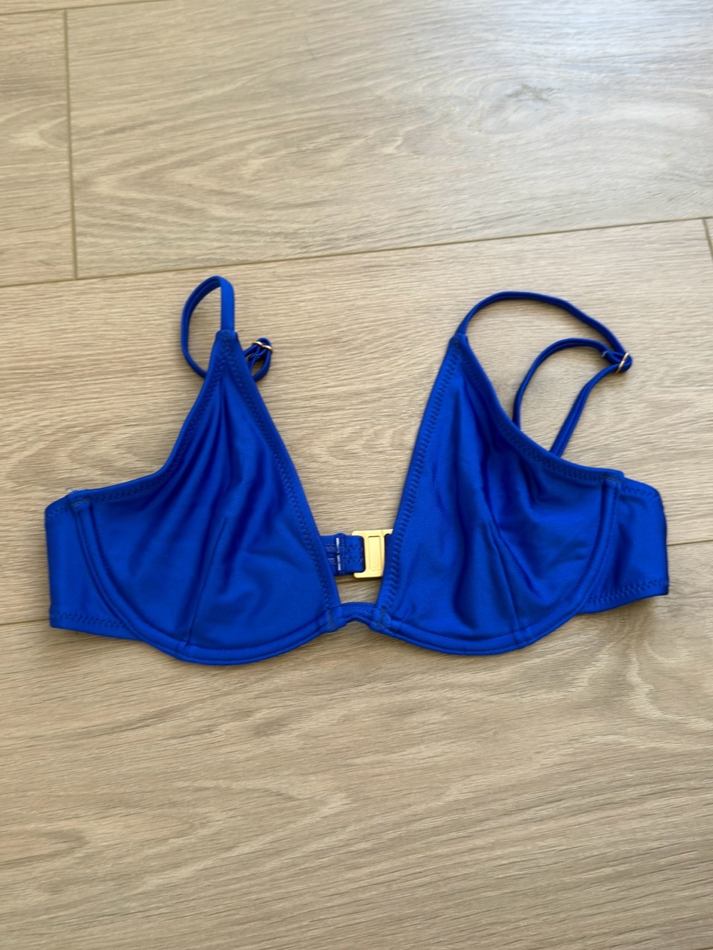 Kulani Kinis Royal Blue Bikini Top with Gold Clasp